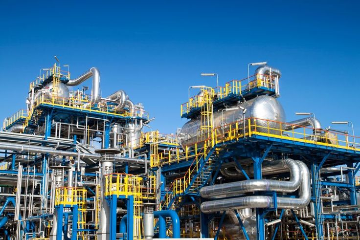 Complex industrial infrastructure supported by engineering and operational data
